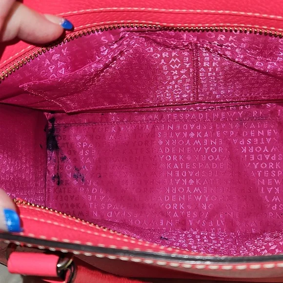 Kate Spade Vibrant Coral Satchel - Picture 9 of 10